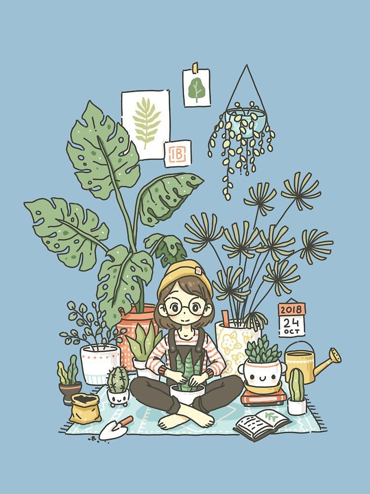 'Plant Lady' T-Shirt by freeminds -   12 plants Drawing tumblr ideas