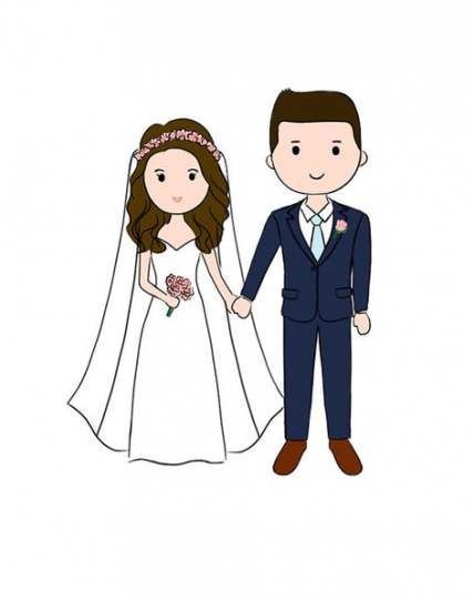 Wedding couple illustration 22 ideas -   12 wedding Couple cartoon ideas