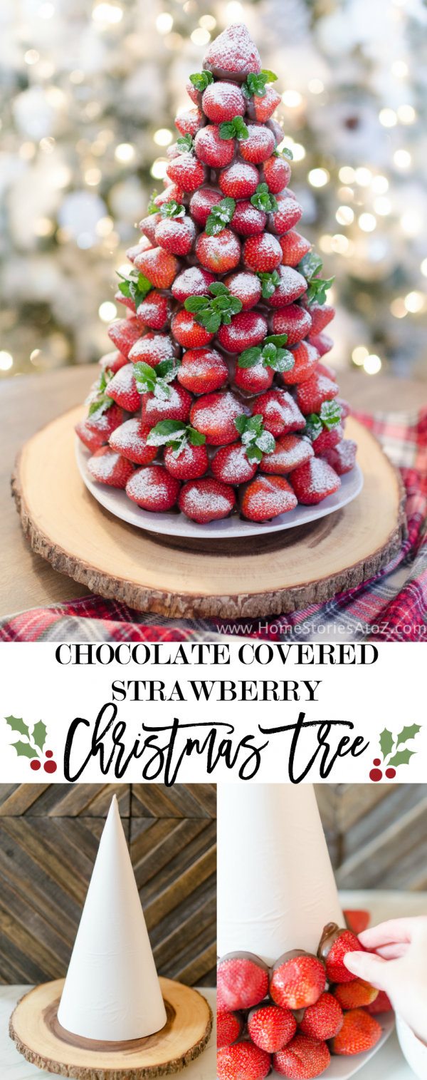 Christmas Desserts: Chocolate Covered Strawberry Christmas Tree -   13 desserts Christmas tree ideas