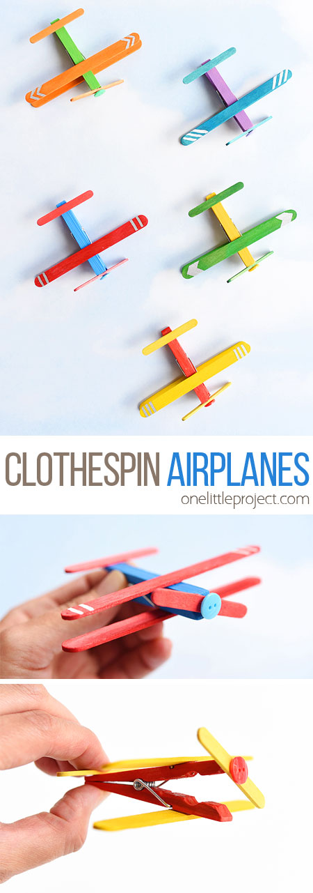 Clothespin Airplanes -   13 diy projects For Boys fun ideas