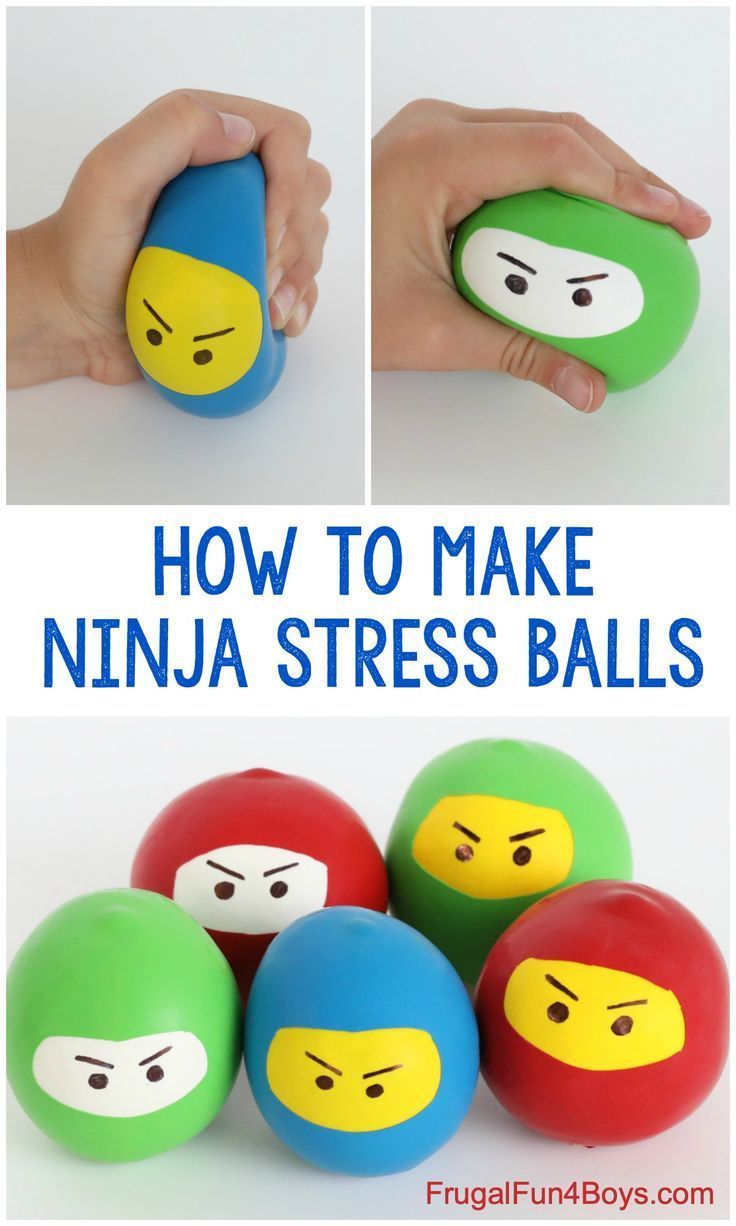 How to Make Ninja Stress Balls -   13 diy projects For Boys fun ideas