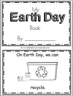 Free Earth Day Mini Book for Kindergarten -   13 plants Kindergarten earth day ideas