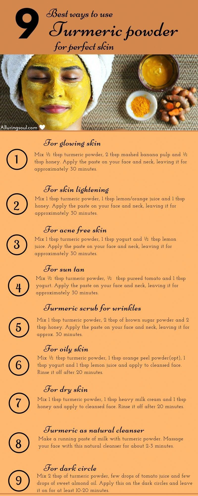 10 Turmeric Face Mask For Glowing And Beautiful Skin -   13 skin care Homemade remedies ideas