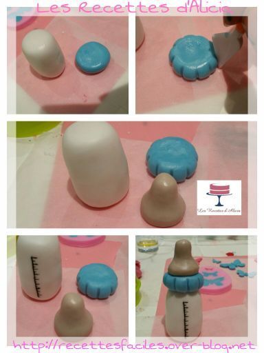 Tuto bibi biberon p?te ? sucre et cake design, un tutoriel facile pour baby sh... -   14 cake Decorating baby ideas