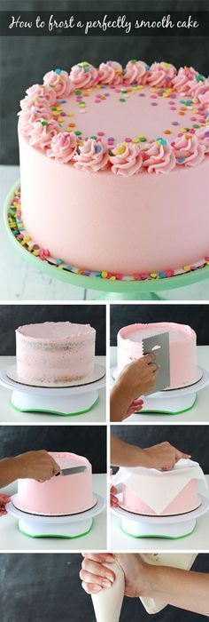 How to frost a smooth cake with buttercream -   14 cake Frosting techniques ideas