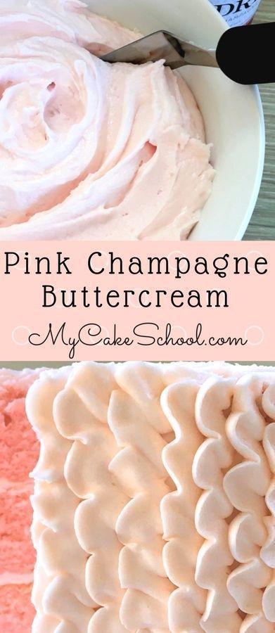 Pink Champagne Buttercream -   14 cake Pink icing ideas