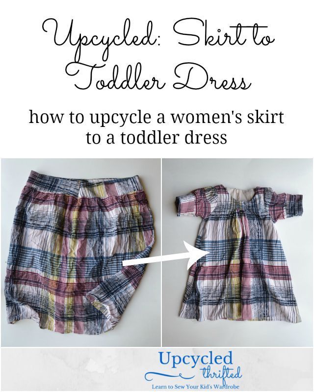 Upcycled: Skirt to Toddler Dress -   14 DIY Clothes For Girls toddlers ideas