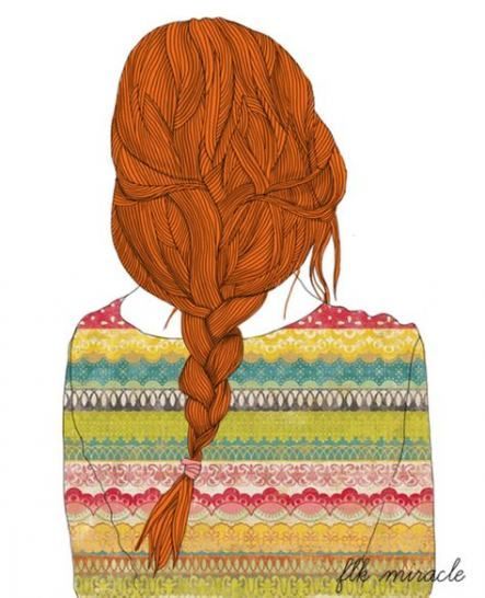 14 hair Red drawing ideas
