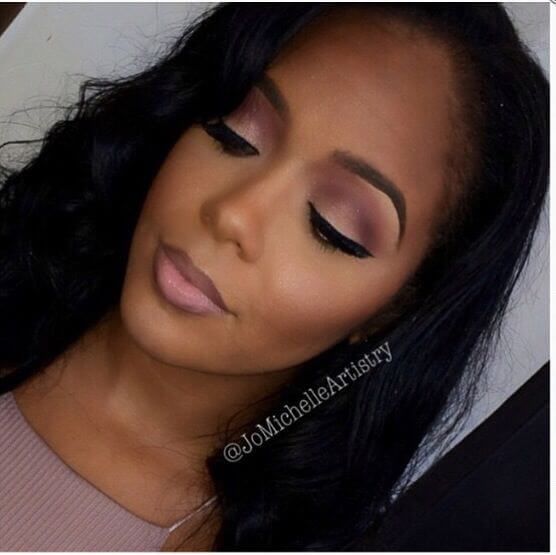 Black Women Makeup Tips For Dark Skin - Copper Eyes & Nude Lip Makeup -   14 hair Women makeup ideas