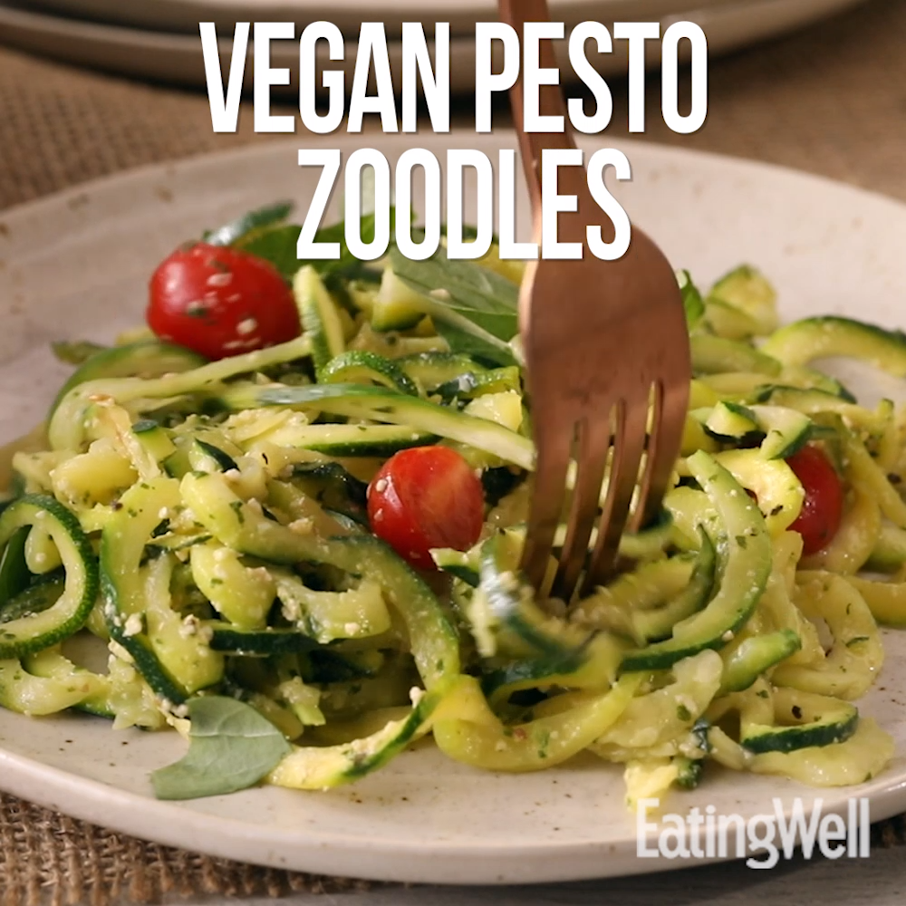 Simple Vegan Pesto Zoodles -   14 healthy recipes Pasta zucchini ideas