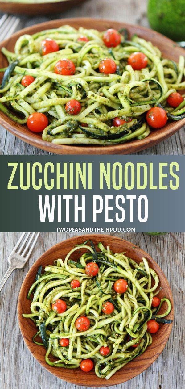 Zucchini Noodles with Pesto -   14 healthy recipes Pasta zucchini ideas