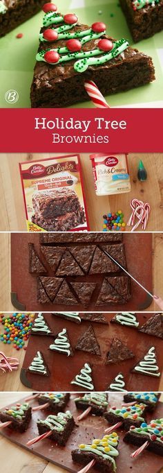 Holiday Tree Brownies -   14 holiday desserts For Kids ideas