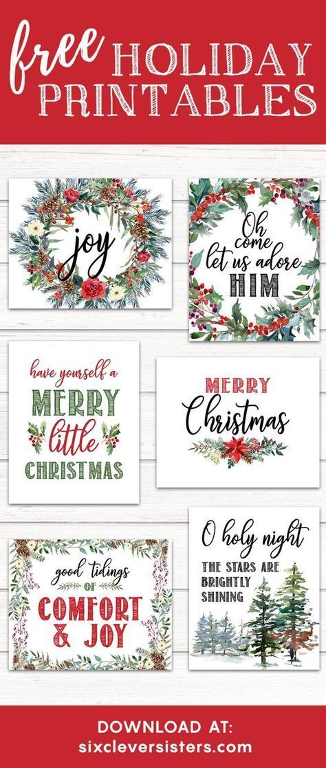 FREE Printable Christmas Signs -   14 holiday Sayings how to make ideas