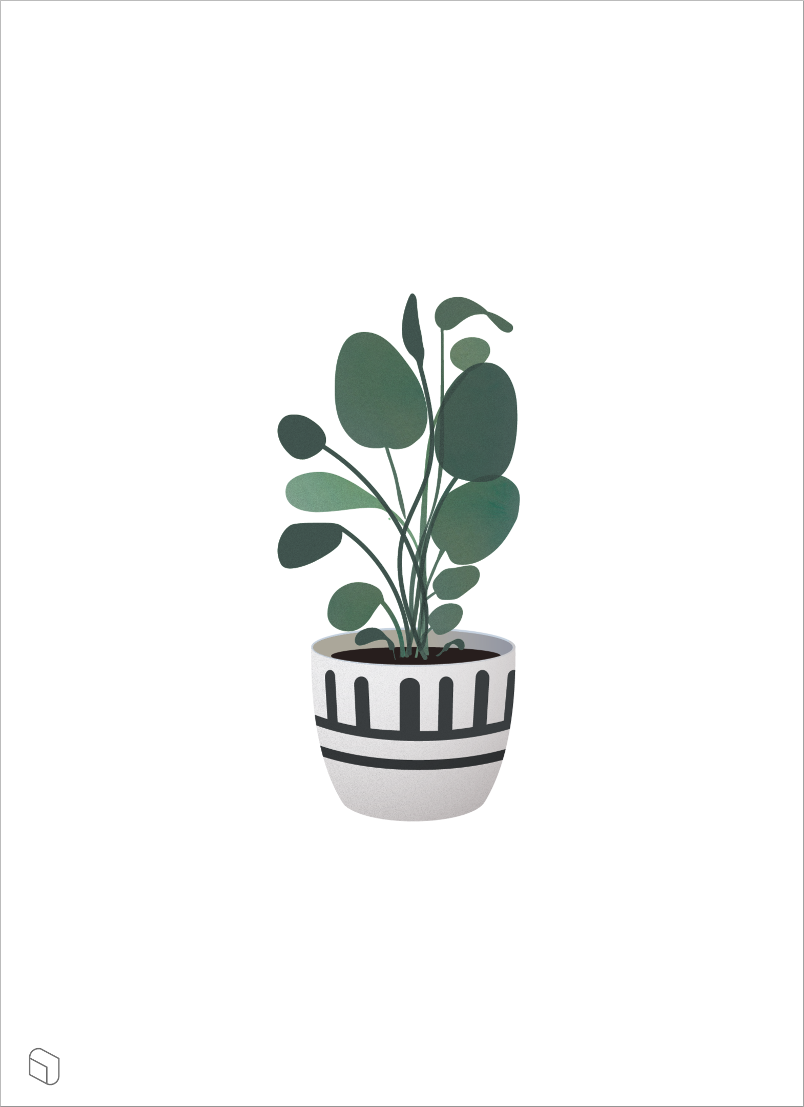 Flat Vector Indoor Plant Illustration -   14 plants Texture design ideas