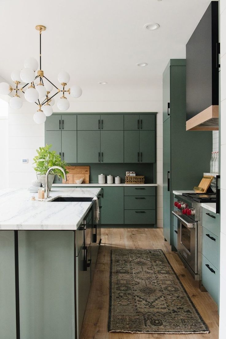 8 Green Kitchen Cabinet Paint Colors We Swear By -   14 room decor Green cabinet colors ideas