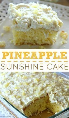 Pineapple Sunshine Cake -   15 cake Pineapple frostings ideas