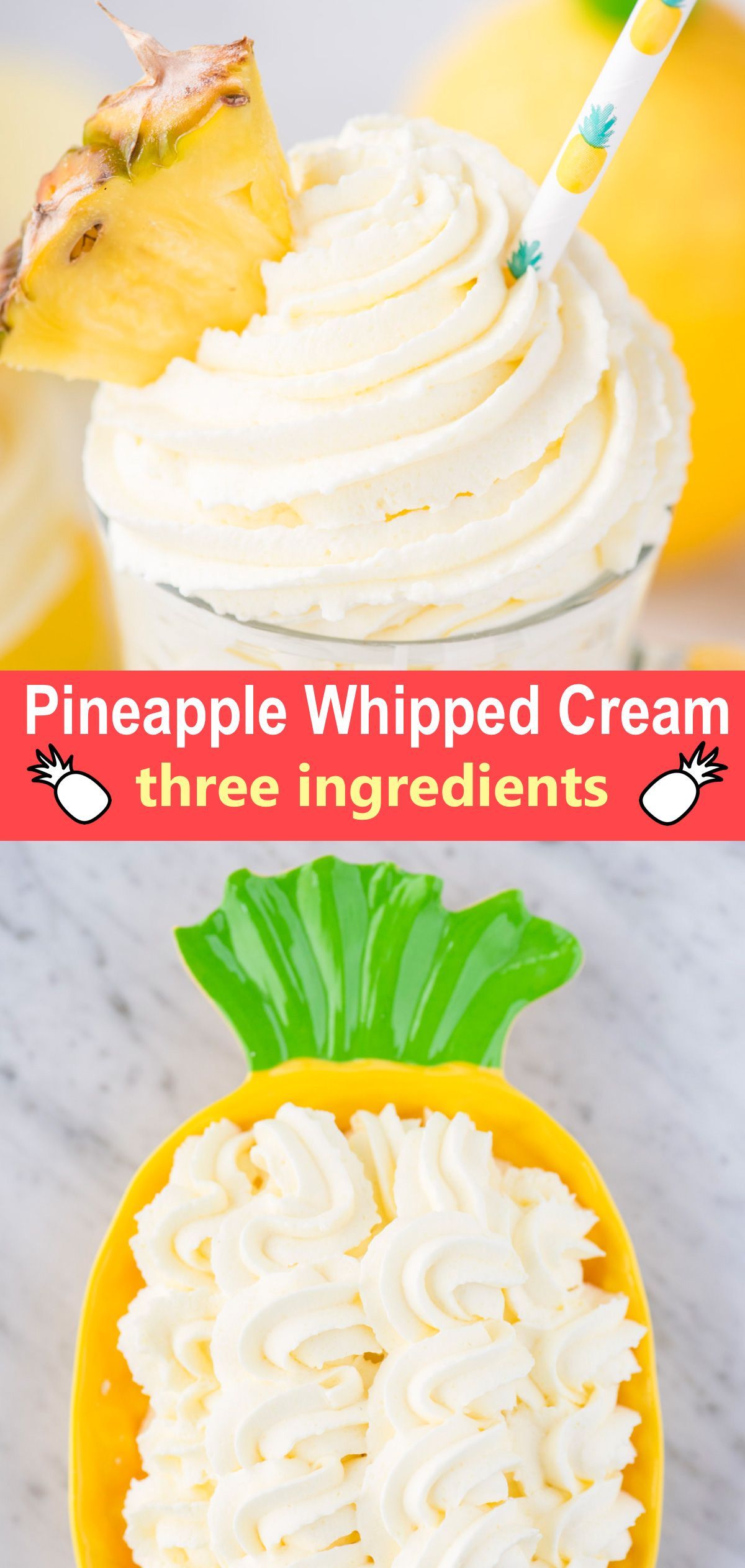Pineapple Whipped Cream -   15 cake Pineapple frostings ideas