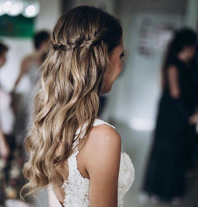 wedding boho hairstyle. beach waves. soft curls. messy hair. braids. bridal hai -   15 hairstyles Bridal soft curls ideas