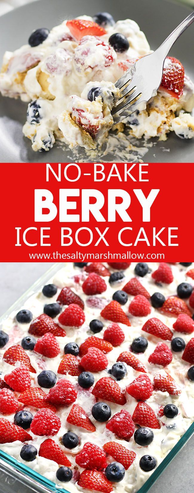 No Bake Berry Icebox Cake -   16 fourth of july desserts For A Crowd ideas