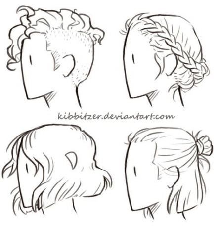 56 Ideas Hair Bun Tutorial Drawing -   16 hair Bun art ideas