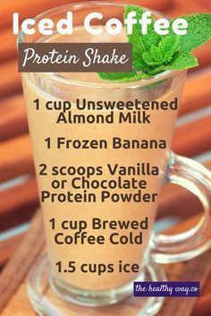 Iced Coffee Protein Shake for Weight Loss -   16 healthy recipes For Weight Loss protein ideas