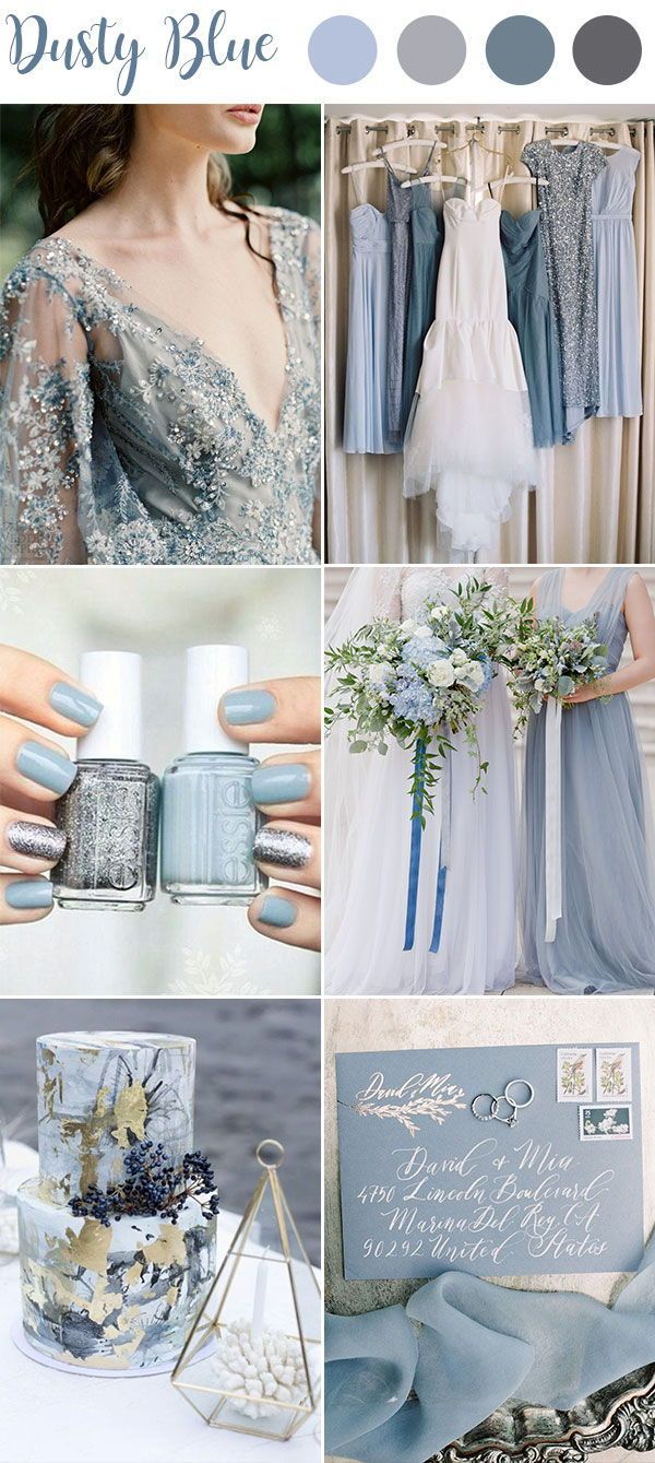 9 Ultimate Dusty Blue Color Combinations for Wedding -   16 wedding Blue winter ideas