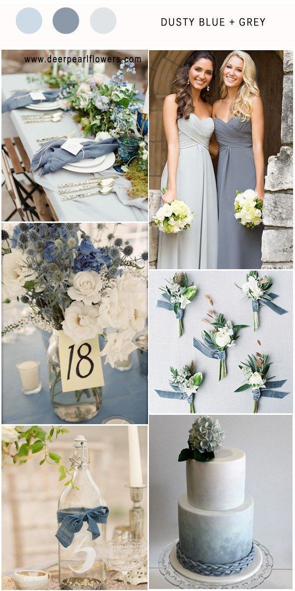 Top 7 Dusty Blue Wedding Color Combos for 2020 -   16 wedding Blue winter ideas