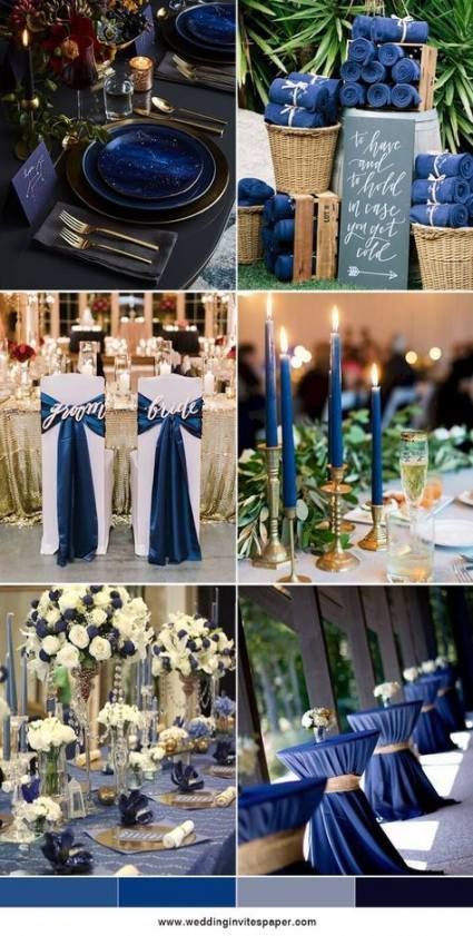 58 New ideas wedding centerpieces navy blue color inspiration -   16 wedding Blue winter ideas