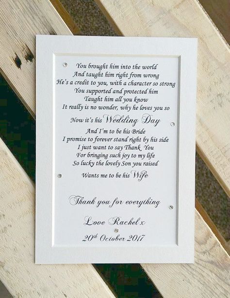 Mother of the Groom gift from Bride, UNFRAMED Mother of groom gift, Mother in law Wedding gift, Wedding gift parents, gift for Mother in law -   16 wedding Quotes for parents ideas