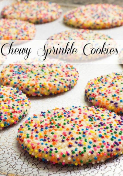 CHEWY SPRINKLE COOKIES -   17 best desserts For Kids ideas