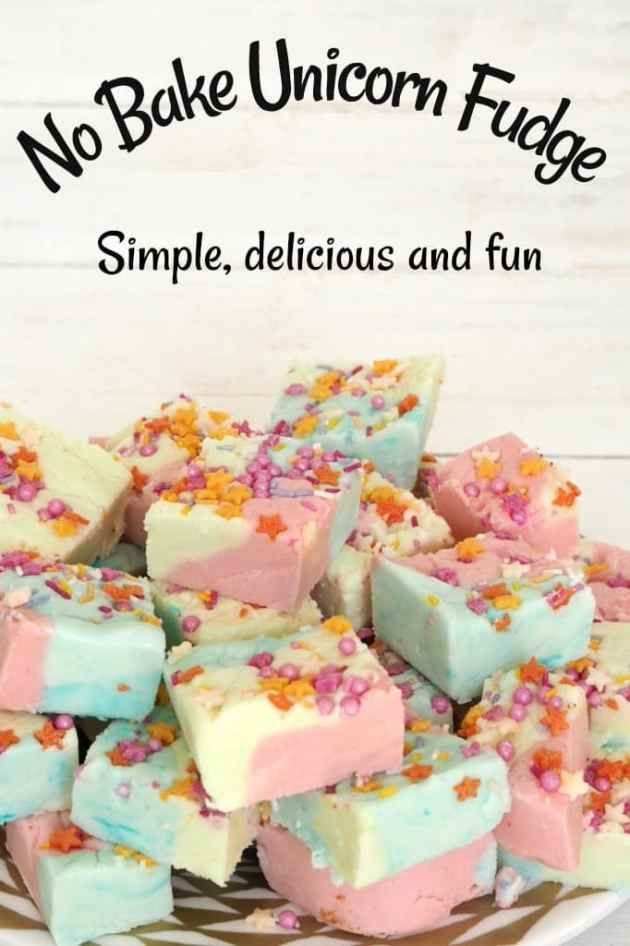 No Bake Unicorn Fudge -   17 best desserts For Kids ideas