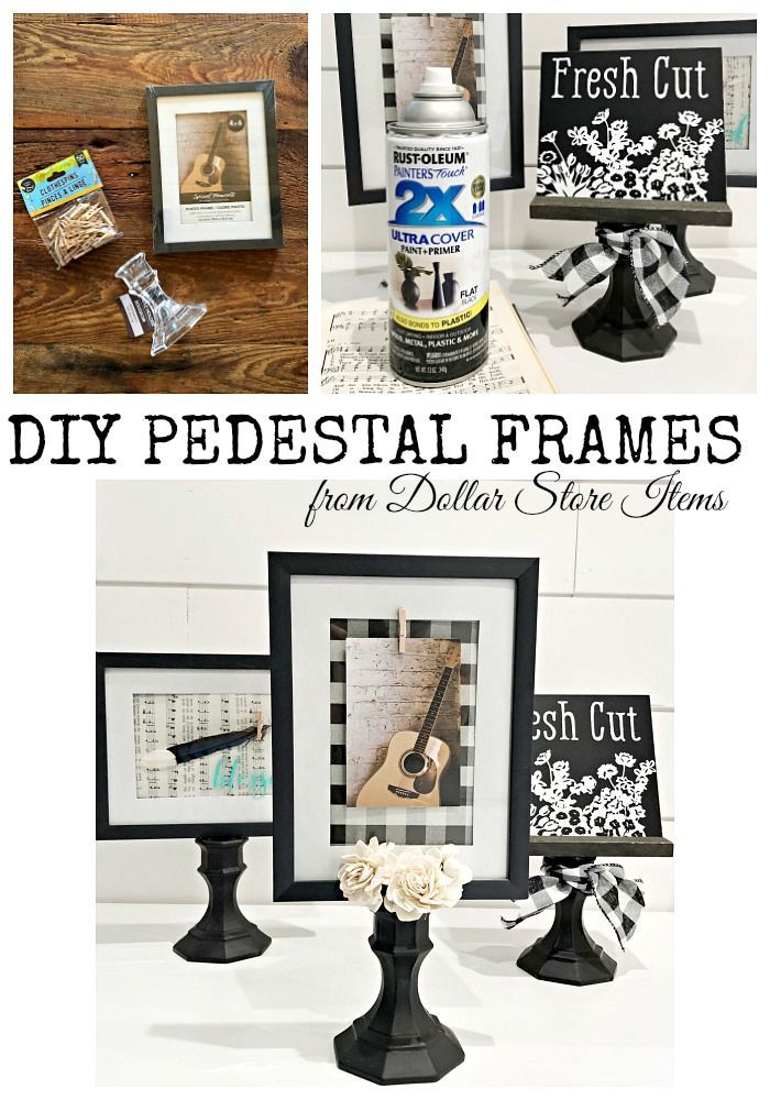 DIY Pedestal Frame -   17 diy projects Paint dollar stores ideas