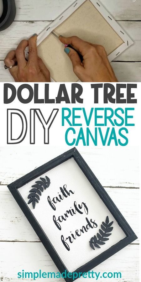 DIY Reverse Canvas Dollar Tree Sign -   17 diy projects Paint dollar stores ideas