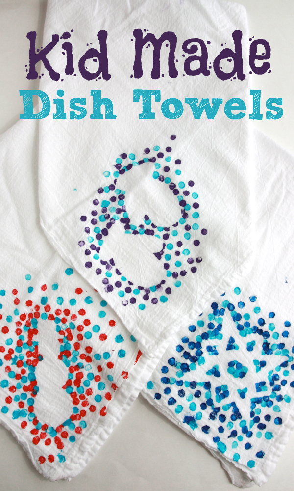 Kid-Made Dish Towels -   18 fabric crafts For Boys christmas gifts ideas