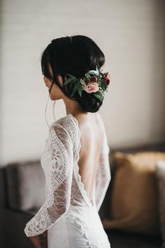 Lace Bohemian Wedding Dresses French Lace Long Sleeve Boho Chic Dress Open Back Bridal Gowns vestido de noiva 2017 -   18 wedding Boho bohemian ideas