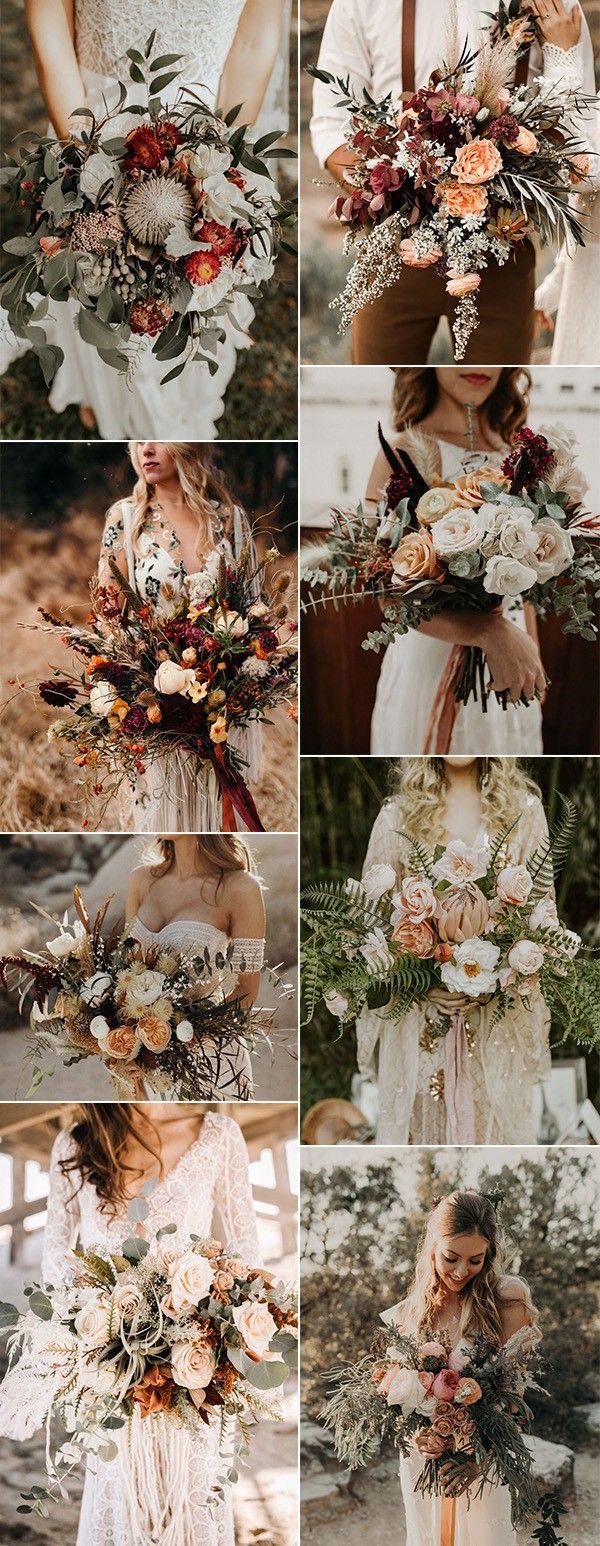 Top 20 Boho Chic Wedding Bouquet Ideas for Fall 2019 -   18 wedding Boho bohemian ideas