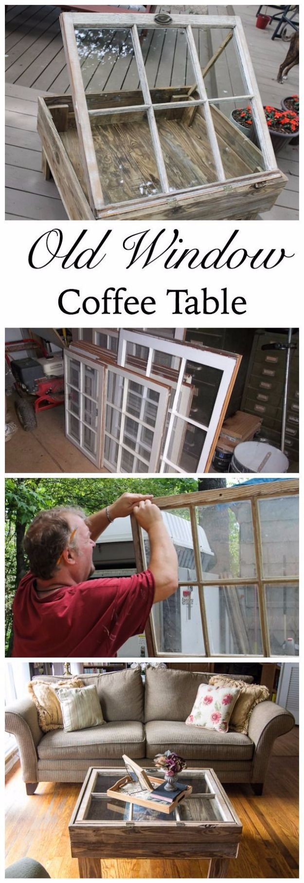 16 DIY Coffee Table Projects -   20 diy projects With Pallets old windows ideas