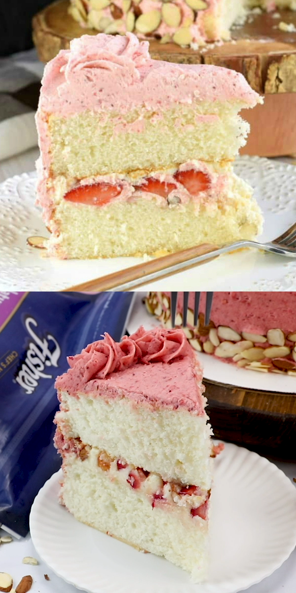 Strawberry Almond Cake -   21 cake Sponge video ideas