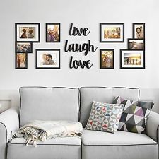 Photo Picture Frame Collage Set w/ Word Plaques Wall Art Home Decor Wedding Gift -   22 holiday Pictures wall ideas