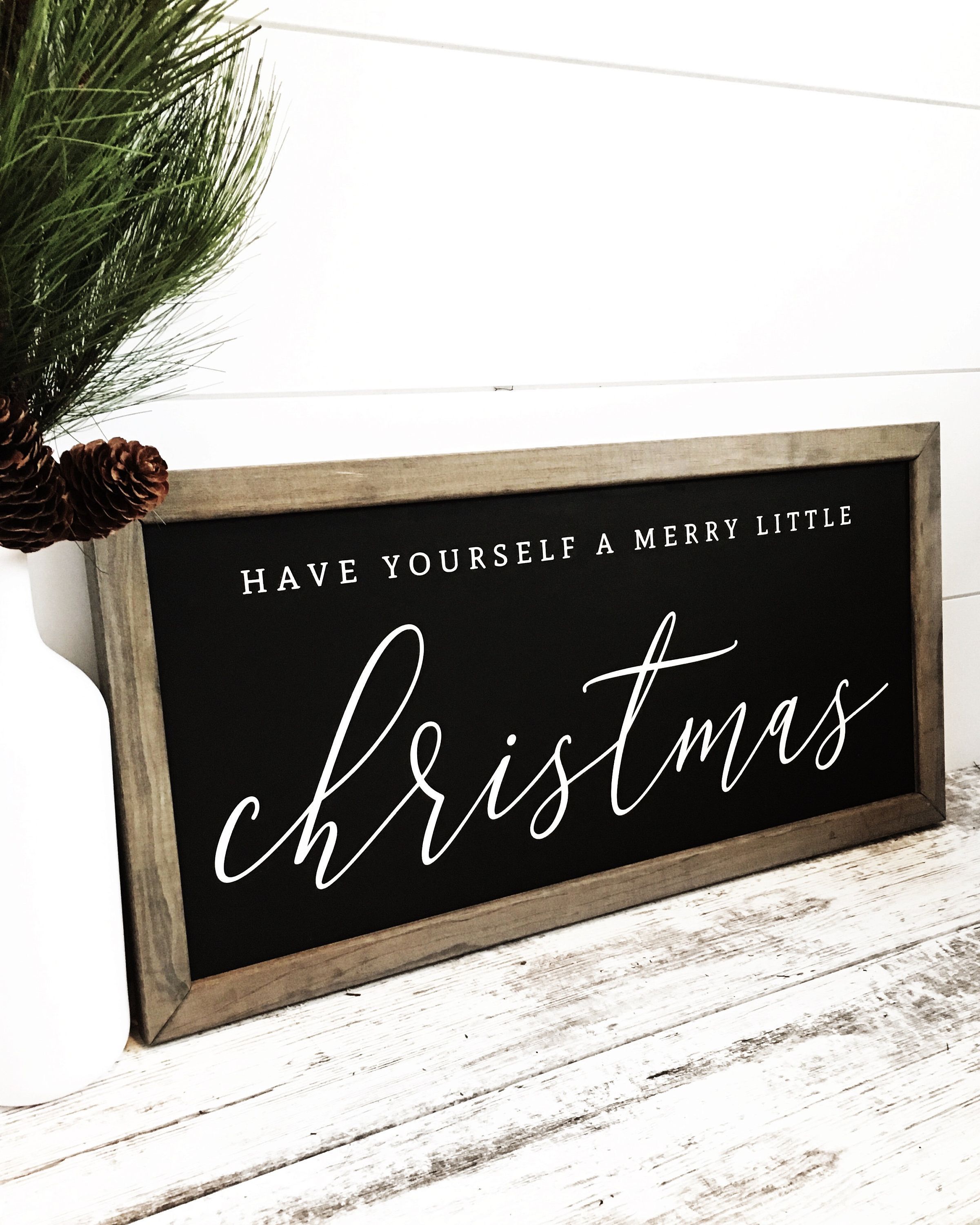 Have Yourself a Merry Little Christmas, Merry Christmas Sign, Wood Christmas Signs, Farmhouse Holiday Wall Decor -   22 holiday Pictures wall ideas
