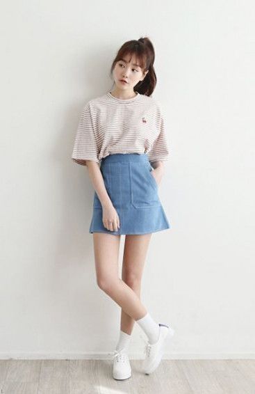 Skirt korean jeans 21  Ideas -   3 dress Korean jeans ideas