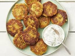 Zucchini Cakes with Herb Sour Cream -   6 healthy recipes Sides sour cream ideas