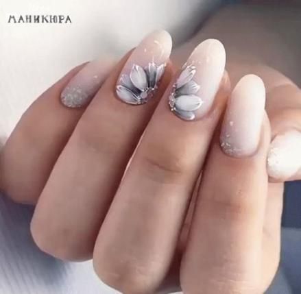 6 wedding Nails gray ideas