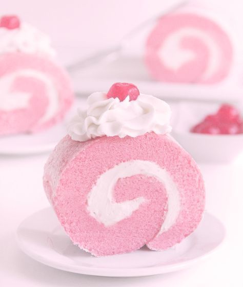 Pink Velvet Roulade -   7 pastel cake Aesthetic ideas