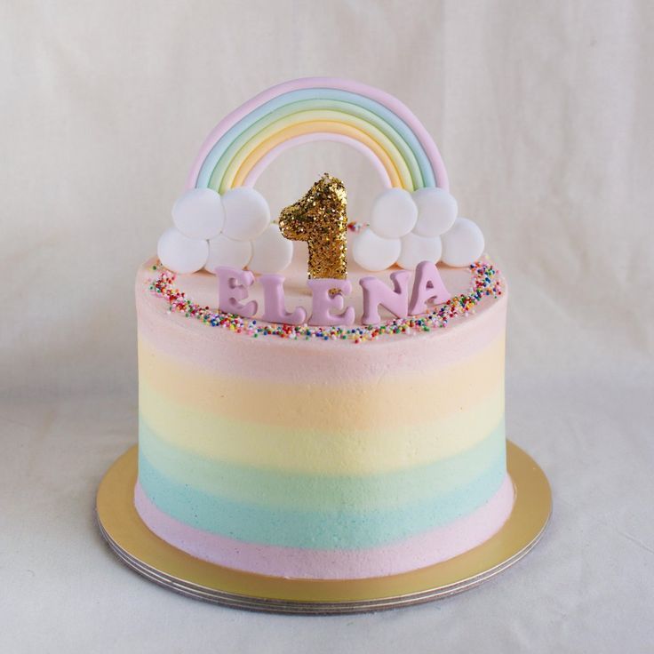 Buy Tall Pastel Rainbow Cake at Custom Bakes by Edith Patisserie for only $107.00 -   7 pastel cake Aesthetic ideas