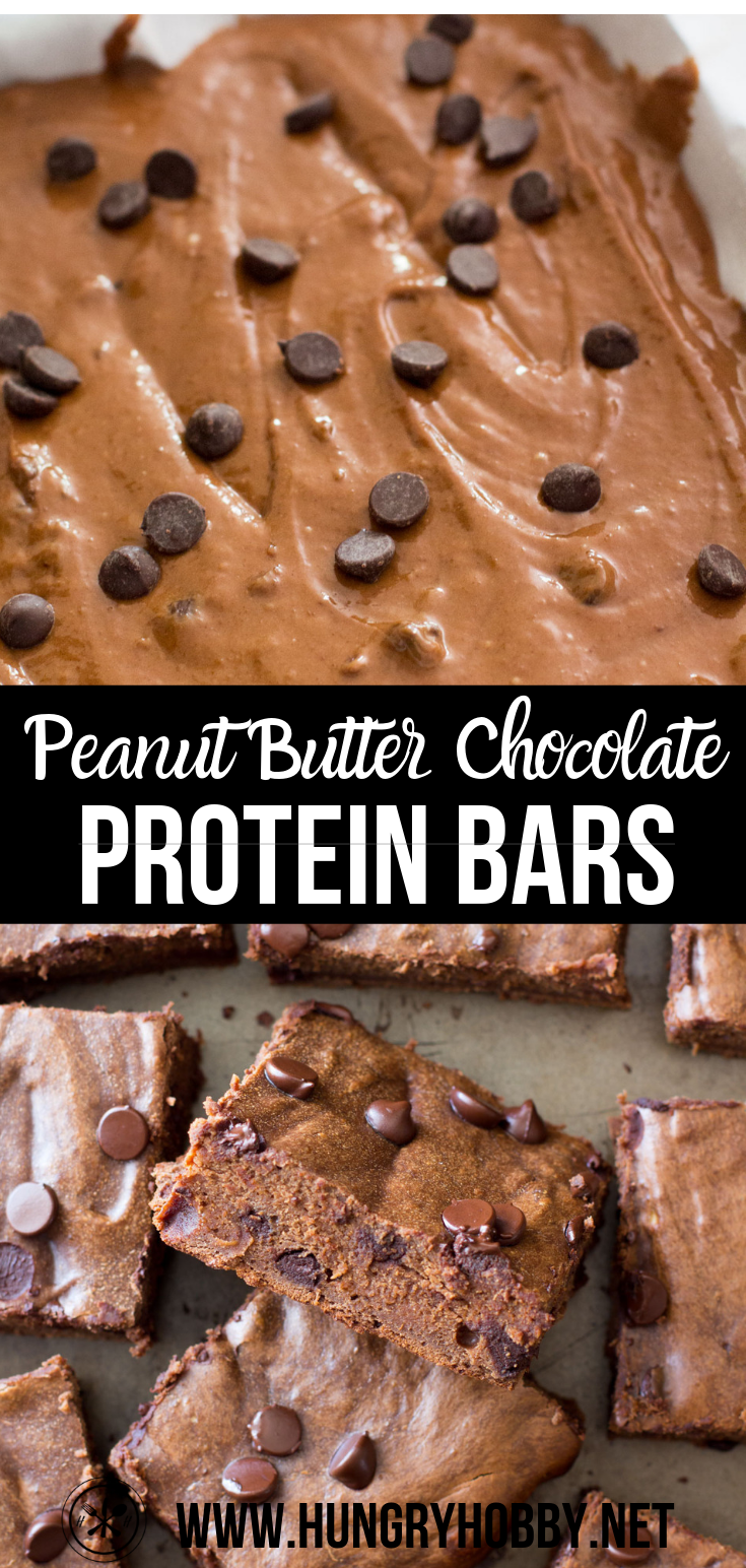 Homemade Peanut Butter Chocolate Protein Bars -   8 healthy recipes Baking protein bars ideas