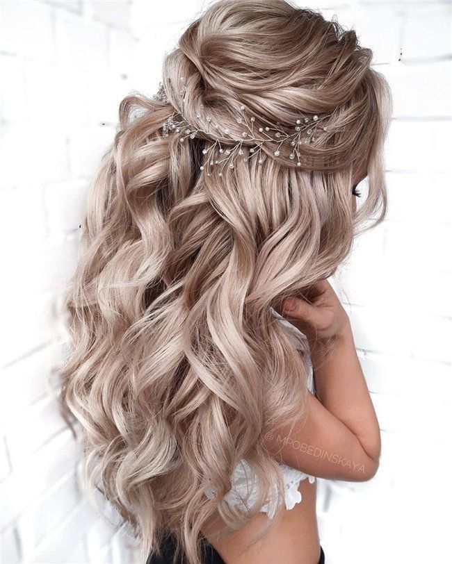 50 Chic and Elegant Wedding Hairstyles Ideas for Bridal 2019 -   9 hair Wedding easy ideas