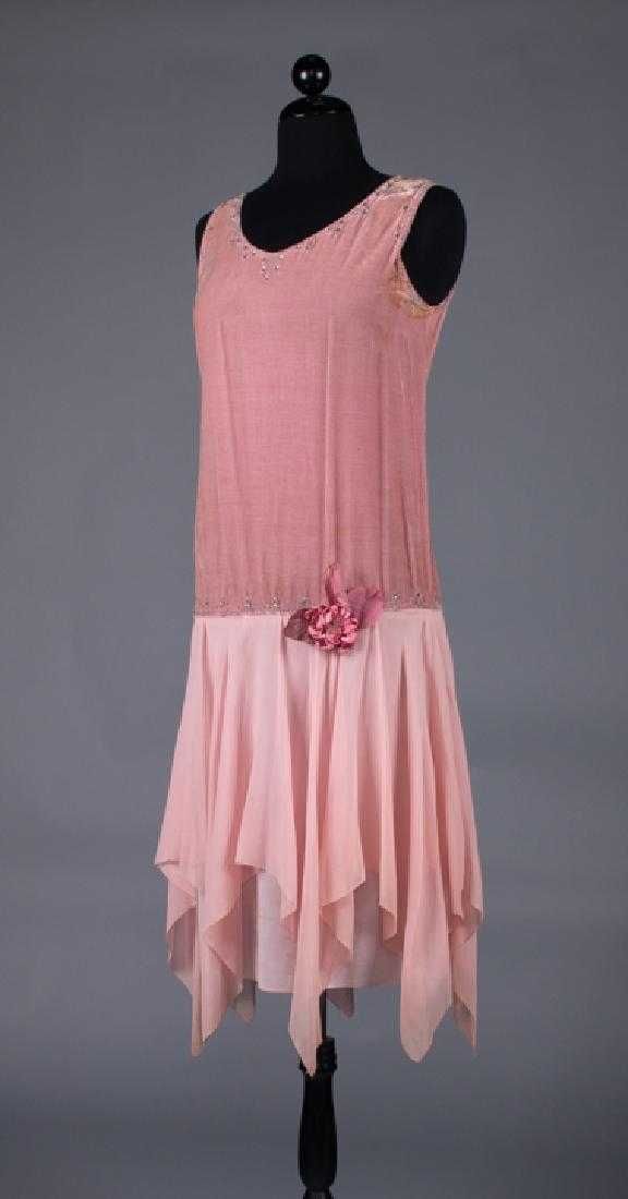 ONE PINK & ONE GREEN FLAPPER DRESS, 1920s -   10 dress Silk flappers ideas