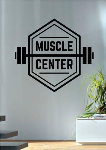 Muscle Center Fitness Design Decal Sticker Wall Vinyl Art Home Room Decor -   10 fitness Center usa ideas