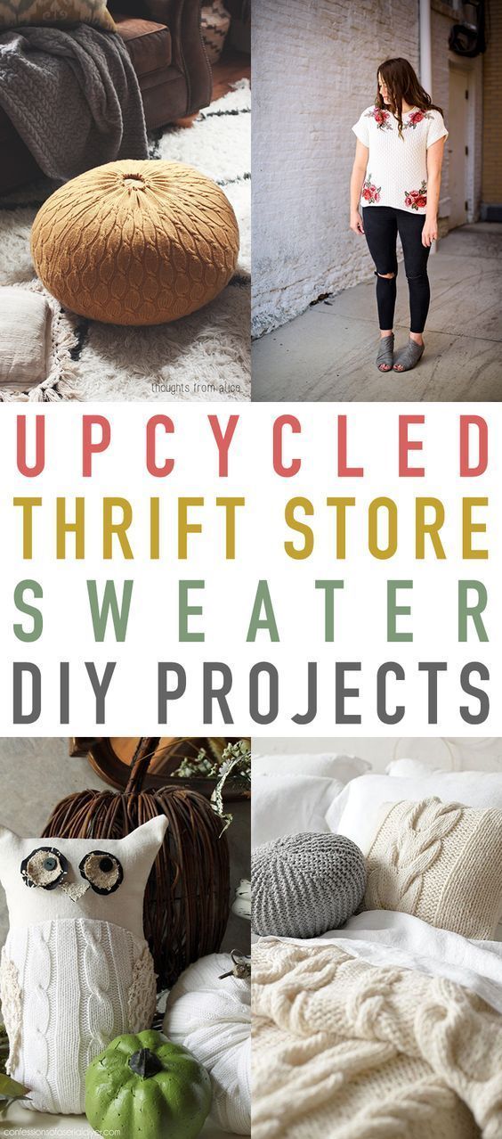 Upcycled Thrift Store Sweater DIY Projects -   11 DIY Clothes Upcycle tips ideas